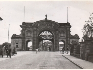 Private Fotografie des Simbacher Brückenportals in Frontalansicht, 1939