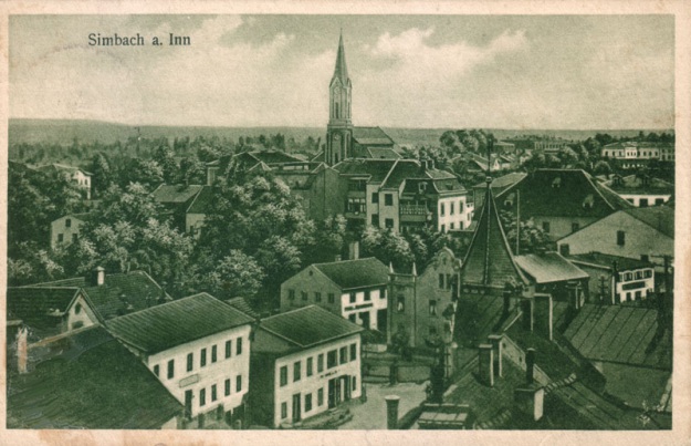 Das Ortszentrum aus Richtung Osten, um 1925
