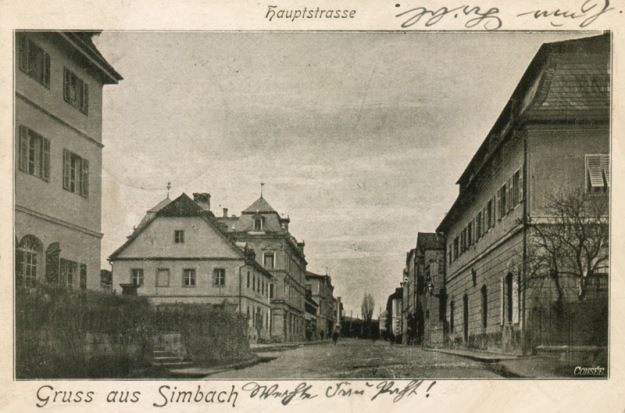 Gemeindehaus und Rentamt in der Hauptstraße, um 1900