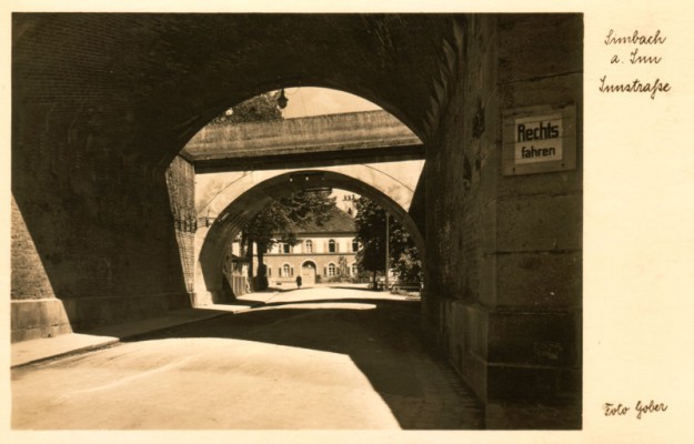 Der Viadukt in der Innstraße, in den 1930er Jahren