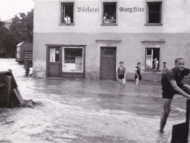 Die Bäckerei von Georg Kloo im Hochwasser 1954