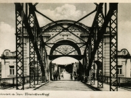 Die Rückseite des Simbacher Brückenkopfes in einer Ansicht um 1940