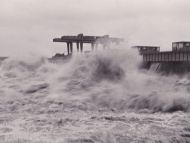 Inn-Kraftwerk beim Hochwasser 1954 (Familienarchiv Lehner)