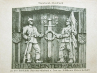 Das Treubund-Denkmal auf der Innbrücke, 1916